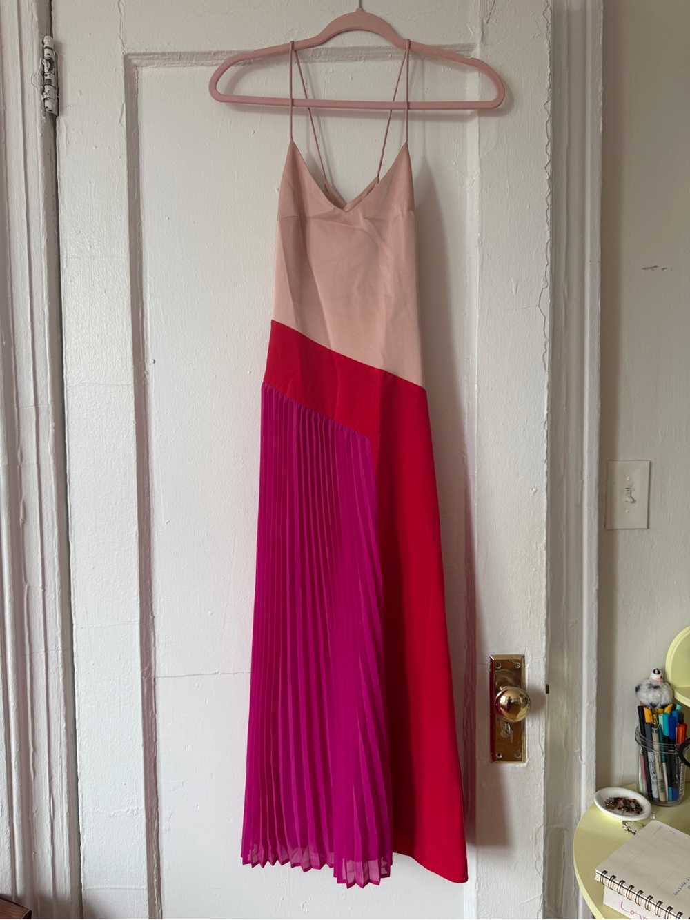 Cushnie Pink and Magenta Midi Dress